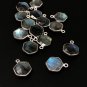 7PcSterling Silver Briolette Charms Wholesale Jewelry Making Supplies 16.25x12.5mm Default Title