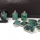 9 Pcs EmeraldSterling Silver Charms for DIY Jewelry Making May Birthstone 17.5X10mm Default Title