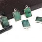 9 Pcs EmeraldSterling Silver Charms for DIY Jewelry Making May Birthstone 17.5X10mm Default Title
