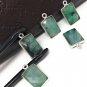 9 Pcs EmeraldSterling Silver Charms for DIY Jewelry Making May Birthstone 17.5X10mm Default Title