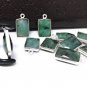 9 Pcs EmeraldSterling Silver Charms for DIY Jewelry Making May Birthstone 17.5X10mm Default Title