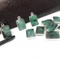 9 Pcs EmeraldSterling Silver Charms for DIY Jewelry Making May Birthstone 17.5X10mm Default Title