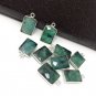 9 Pcs EmeraldSterling Silver Charms for DIY Jewelry Making May Birthstone 17.5X10mm Default Title