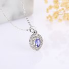 925 Silver Blue pornographic waitanzanite Pendant blue