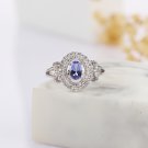 925 Silver Blue pornographic waitanzanite ring blue