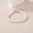 925 silver bread Bead Bracelet white