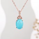 925 Silver Turquoise Pendant blue