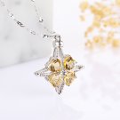 925 silver yellow crystal pendant yellow