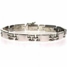 925 Sterling Silver Puzzle Link Bracelet B5094
