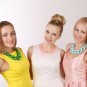 Acrylic Collar Chunky Choker Statement Bib Chain Necklace Pendants pink