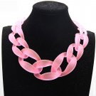 Acrylic Collar Chunky Choker Statement Bib Chain Necklace Pendants red