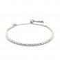 Adjustable Fine Shiny Beaded Bracelet in Sterling Silver