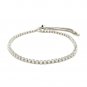 Adjustable Tennis Style Bracelet with Cubic Zirconia in Sterling Silver