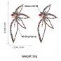 Alloy Diamond Rhinestone Full Diamond Floral Earrings AB color