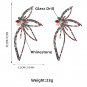 Alloy Diamond Rhinestone Full Diamond Floral Earrings color