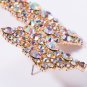Alloy Diamond Rhinestone Lightning Earrings Gold