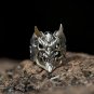 Alloy Mask Prajna Ring Skull Two Tone Ring silver