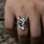 Alloy Mask Prajna Ring Skull Two Tone Ring silver