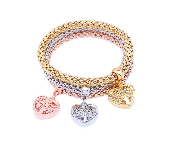 Alloy Tricolor Set Stretch Popcorn Corn Chain Love tree