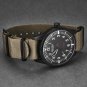 Alpina Mens 'Startimer Pilot' Black Dial Brown Canvas Strap Quartz Watch AL-235B4FBS6 Default Title