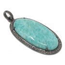 Amazonite Pendant; GemstPave Diamond Pendant Gemstone Diamond Pendant Gifts for Her Default Title