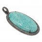 Amazonite Pendant; GemstPave Diamond Pendant Gemstone Diamond Pendant Gifts for Her Default Title