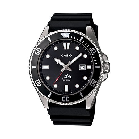 Analog Sports Dive Watch Black Resin Band MDV106-1A