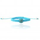 Aqua Crystal Fireball Adjustable Children's Bracelet B12912AQ