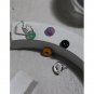 Asymmetry Geometry Natural Agate Circles 925 Sterling Silver Stud Earrings Natural Black Agate