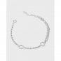 Asymmetry Rope Curb Puffed Gucci Chain Sunflower 925 Sterling Silver Bracelet Yellow Gold