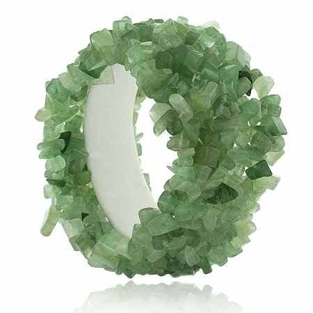 Aventurine Stone Chip Chunky Stretch Bracelet B9838AV