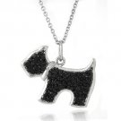 Black Diamond Accent Dog Necklace PBR13097M4
