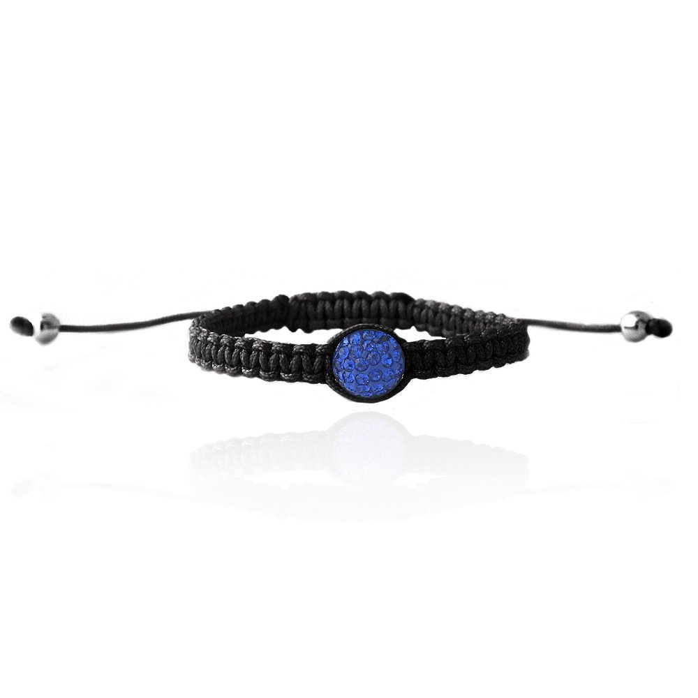 Blue Crystal Fireball Adjustable Children's Bracelet B12912BL