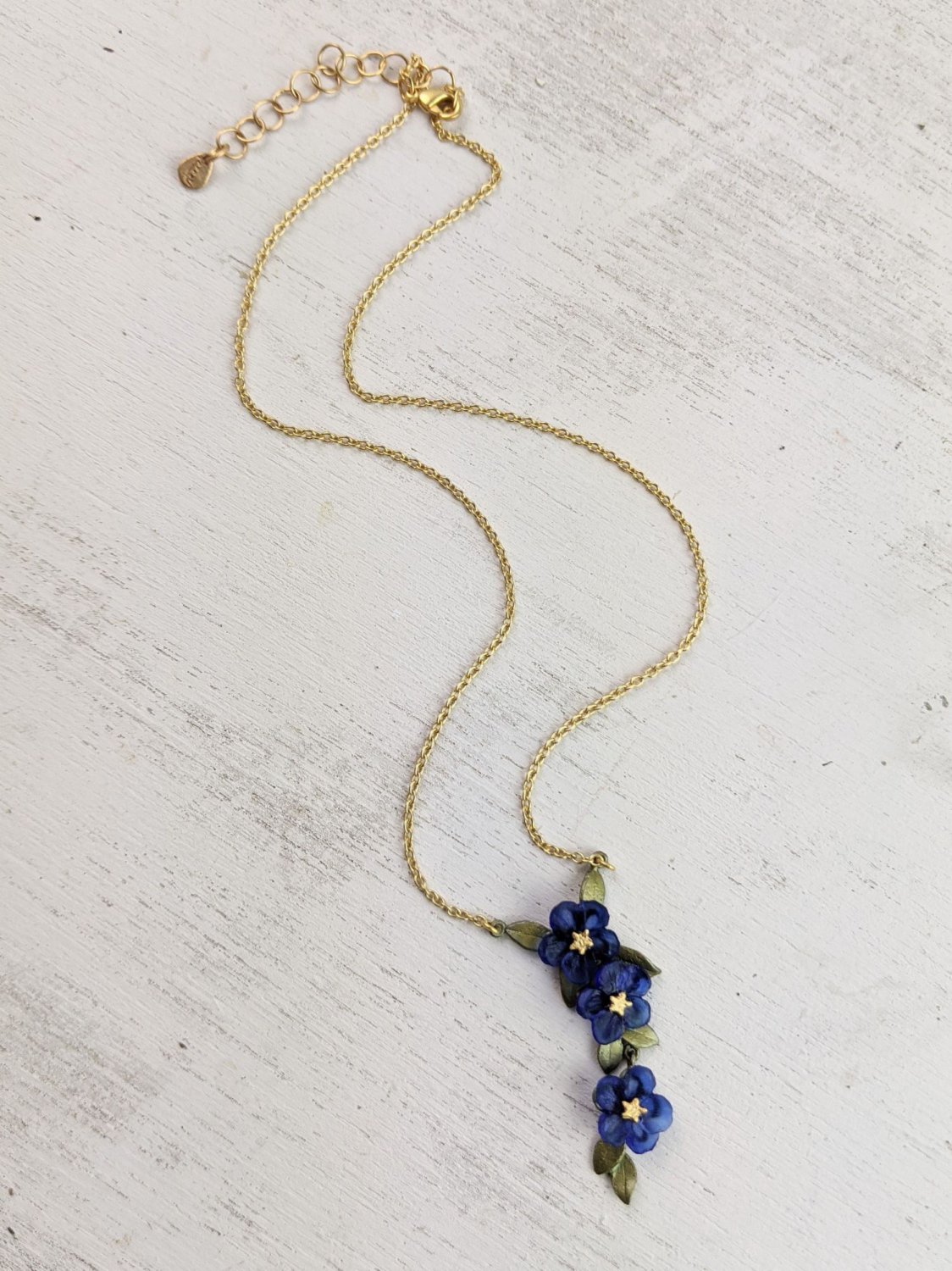 Blue Violet Pendant Necklace Default Title