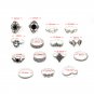 Bohemian Retro Geometric Lotus Sunflower Combination Ring Set of 15 1146