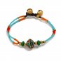 Boho Frosted Stone Simple Multicolor Beaded Hand Braided Bracelet For Women A
