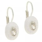Bold Sterling Silver Diamond cz stone LeverBack Lever Back Earrings E10002