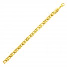 Bracelet with Oval and Twisted Interlocking Links in 14k Yellow Gold