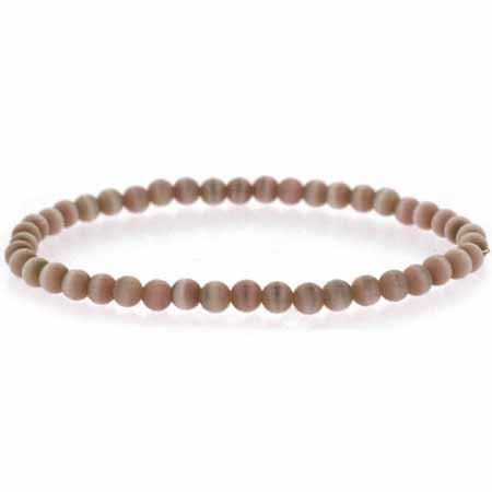 Brown Cats Eye Beaded Stretch Bracelet B6031BN