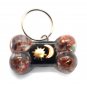 Calming Dog Charms EMF 5G Protection Dog Bone over 25 pounds Chakra Crystals Two Hearts