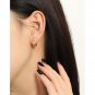 Casual Classic Geometry Irregular 925 Sterling Silver Hoop Earrings Rhodium
