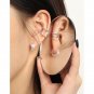 Casual Classic Geometry Irregular 925 Sterling Silver Hoop Earrings Yellow Gold