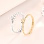 Casual Cute Mini Crown 925 Sterling Silver Adjustable Ring Silver