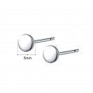Casual Cute Mini Round 925 Sterling Silver Stud Earrings Silver