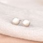 Casual Cute Mini Round 925 Sterling Silver Stud Earrings Silver
