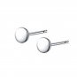 Casual Cute Mini Round 925 Sterling Silver Stud Earrings Silver