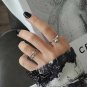 Casual CZ Heart 925 Sterling Silver Adjustable Ring Silver