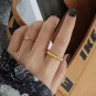 Casual CZ Heart 925 Sterling Silver Adjustable Ring Yellow Gold