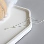 Casual Double Layer Beads Snake Chain 925 Sterling Silver Bracelet Rhodium