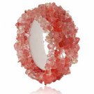 Cherry Quartz Chunky Chip Beaded Stretch Bracelet B9838CQ